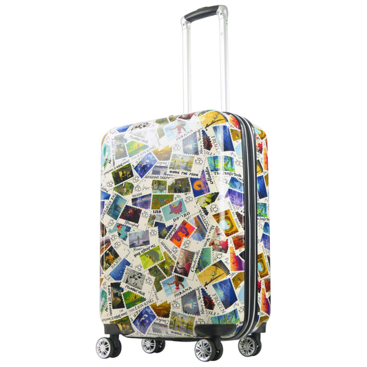100 Years Stamps Abs Hard Sided Spinner 30 In. Luggage