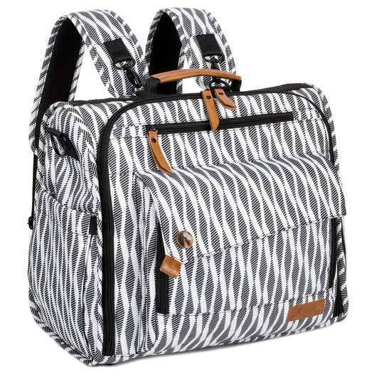 Zebra Diaper Bag Large, Support Baby Stroller, Converted Into A Tote Bag