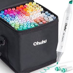 100 Colours Dual Tip Marker Pens Alcohol Animation Design With Black Bag For Adults Children Sketching Drawing Painting